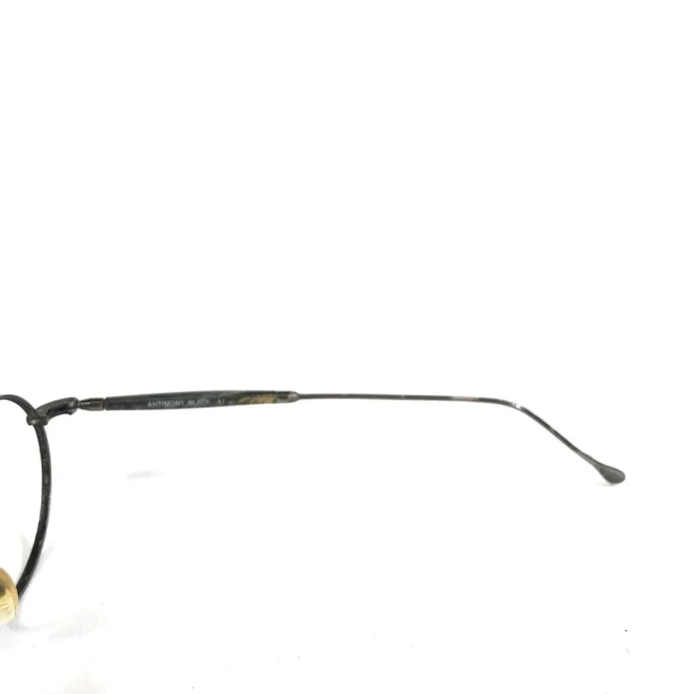 Bulova Eyeglasses Frames ANTIMONY Black Rustic Gray Round Full Rim 47-20-135
